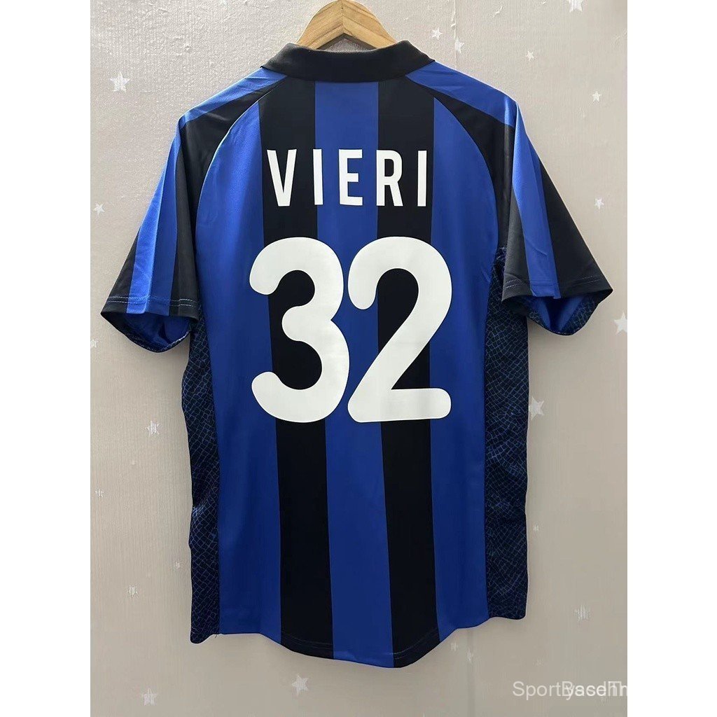 Camiseta Retro Local Del Inter Milan, Ronaldo Y Vieri, Talla S-XXL, Hot 2001-02, De Alta Calidad, Pe