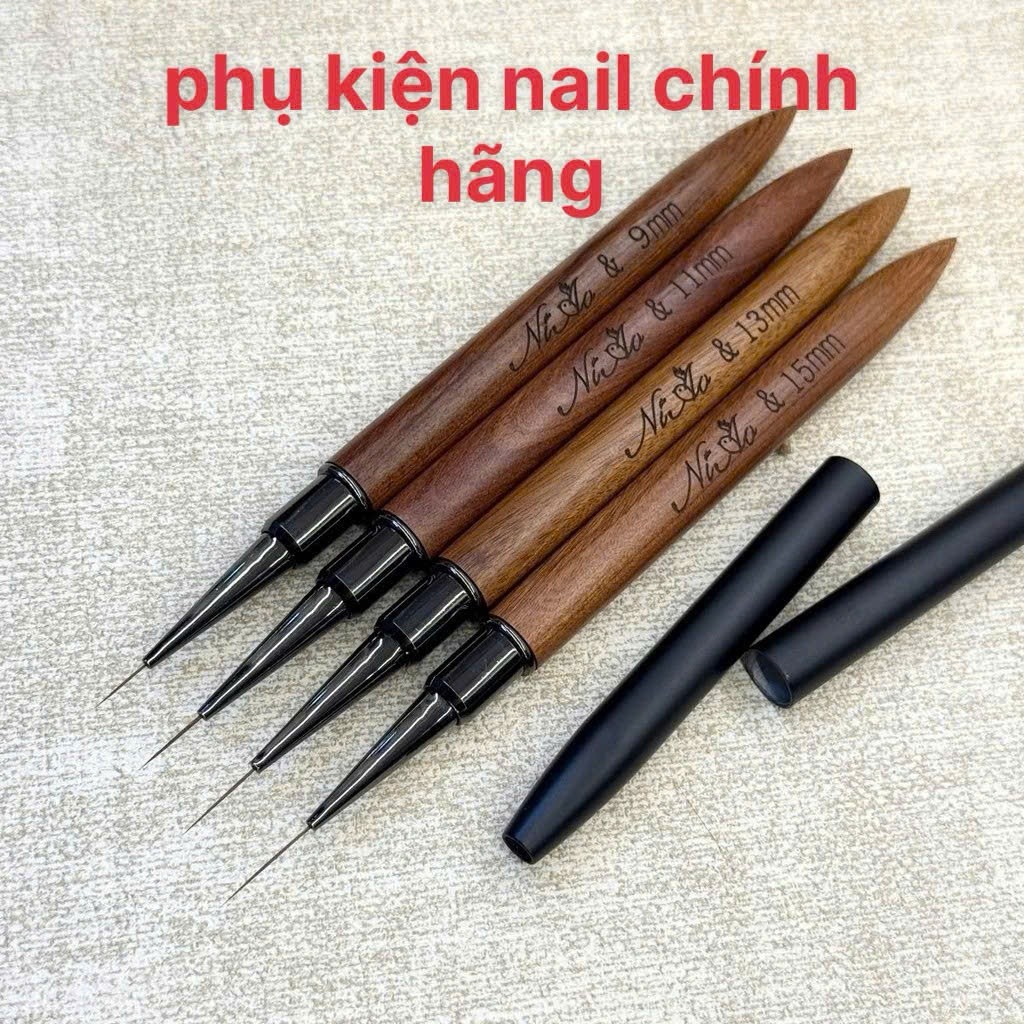 Cọ nét cán gỗ siêu mảnh Niao, Cọ vẽ nail chuyên dụng