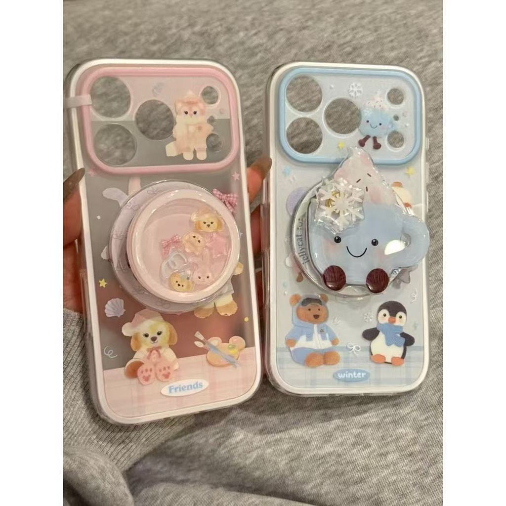 Phim hoạt hình Búp bê bánh dễ thương từ tính Thích hợp cho vỏ điện thoại ihone17promax16p151413Vỏ nữ