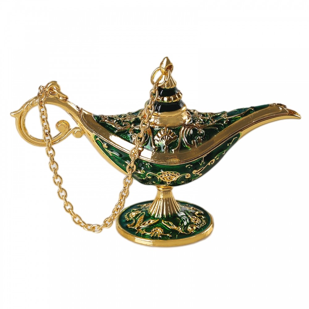 Lamp Incense Burners Zinc Alloy 8.95*3.3cm Exquisite Vintage Design Genie Lamp