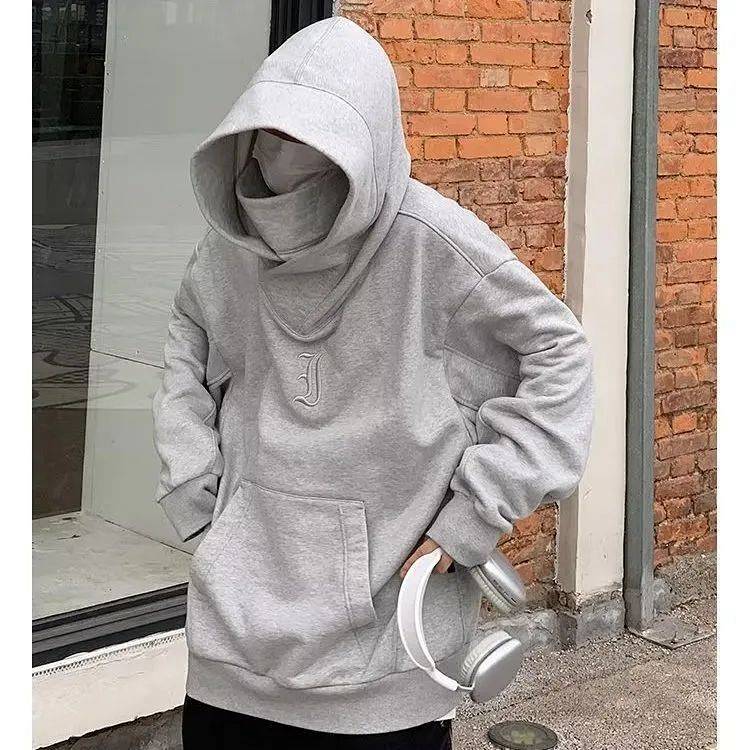 Men's American-Style Hooded Hoodie, Same Style, All-Matching Ninja Hoodie, Mechanical Style Coat, Hi