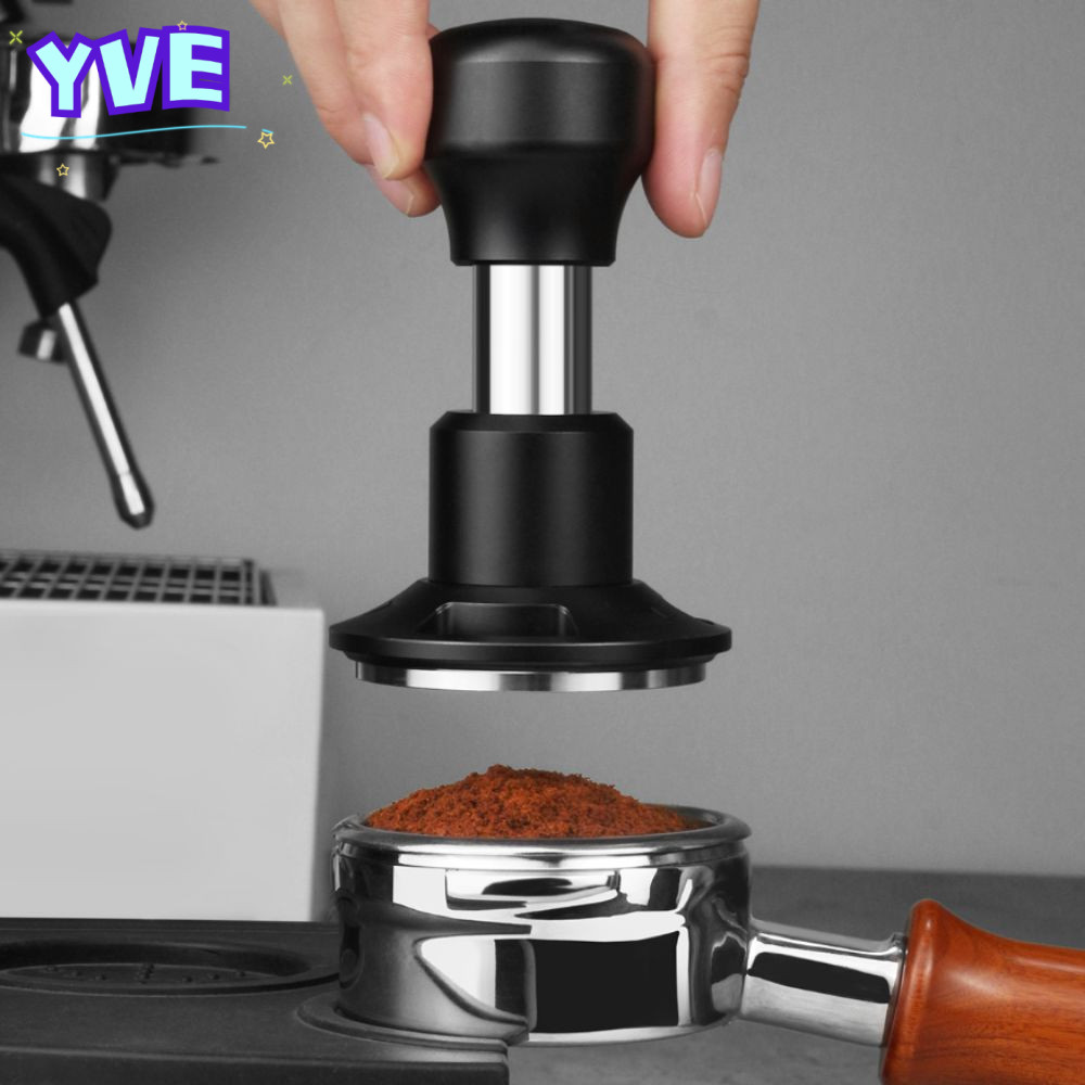 YVE Spring Loaded Coffee Tamper, Áp suất không đổi 58,5mm 53mm 51mm Espresso Tamper, Đế gợn sóng Cà 