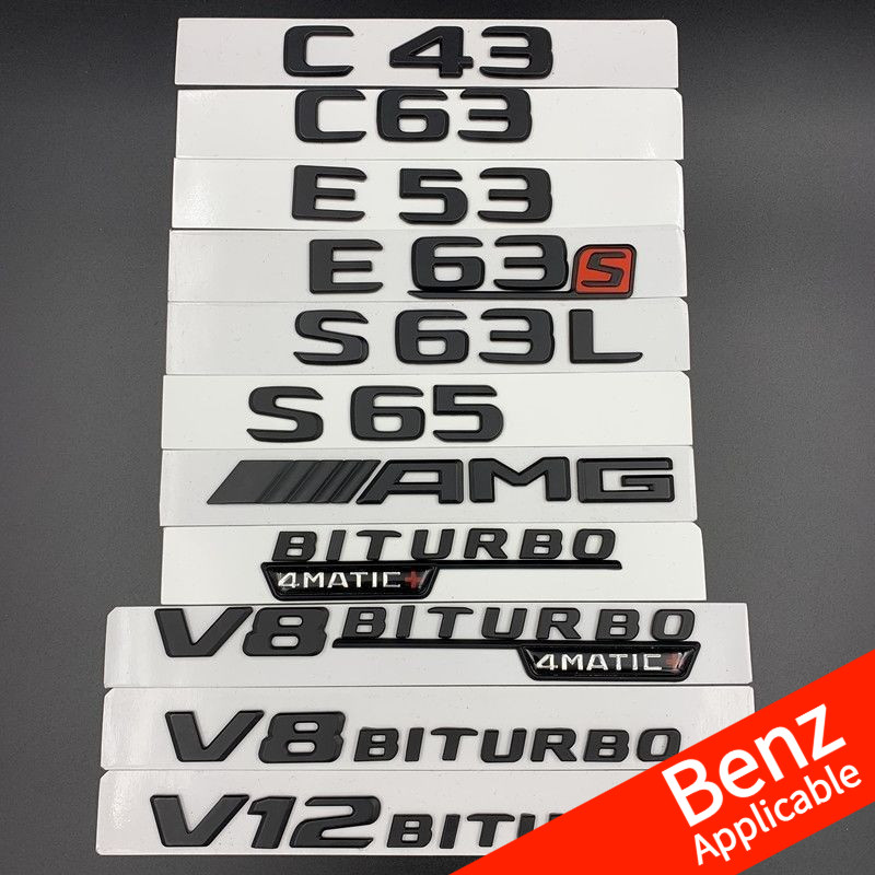 [AMG miễn phí] Thích hợp cho Benz C43 C63 E43 S65L E63S Wordmark C-Class E-Class S-Class Sửa đổi Log