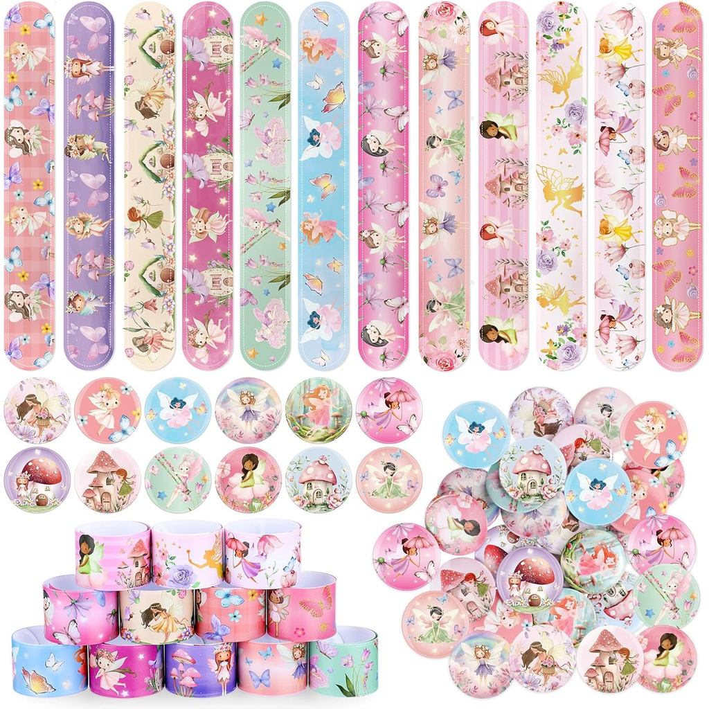 Funrous 48 Chiếc Cổ Tích Đảng Ủng Hộ 24 Hồng Nấm Tát Vòng Tay Số Lượng Lớn Và 24 Công Chúa Chủ Đề Hu
