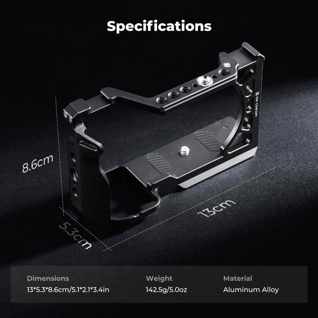 K & F CONCEPT full camera lồng thỏ cho máy ảnh Sony A6500 / A6400 / A6300 / A6000