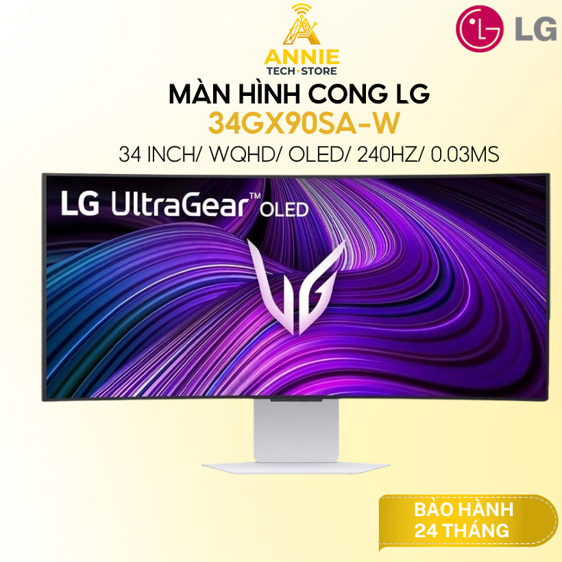 Màn Hình Cong LG 34GX90SA-W (34 inch/ WQHD/ OLED/ 240Hz/ 0.03ms) - Hàng chính hãng