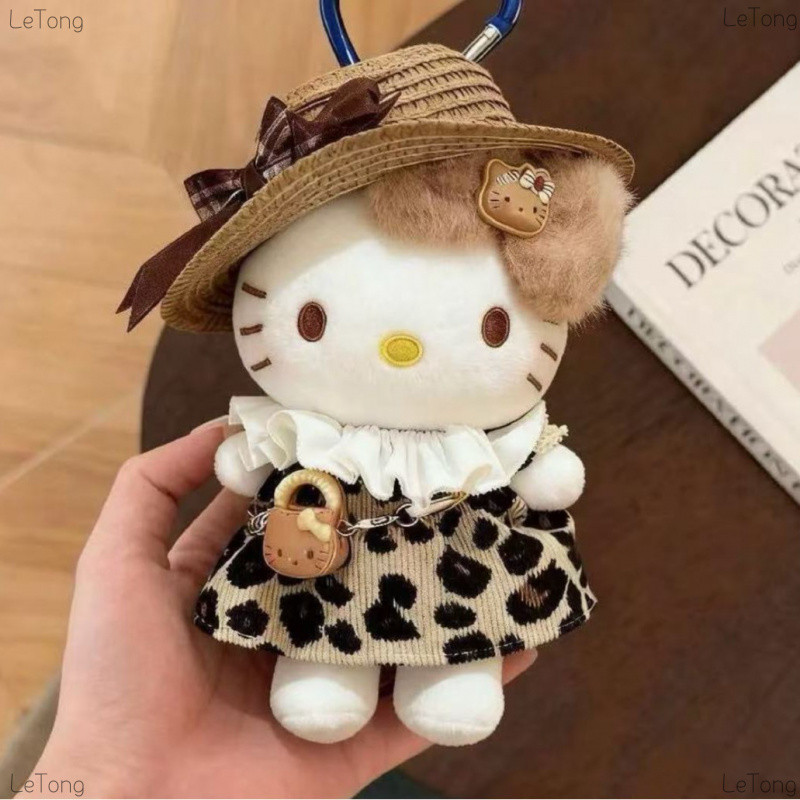 Mũ Rơm Da Báo In Hello Kitty Túi Mặt Dây Chuyền Dễ Thương Mũ Rơm Da Báo In Hello Kitty Sang Trọng Bú
