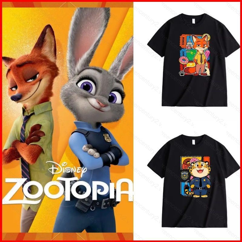 Zootopia 2 FLASH Nibbles Maplestick JUDY NICK Áo thun ngắn tay áo thun
