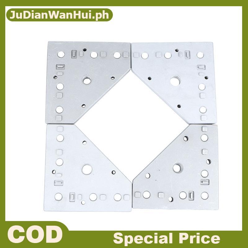 JuDianWanHui Tấm gắn bánh xoay chống mài mòn 3030 4040 Hợp kim nhôm Profile End Braet cho AGV Robot 