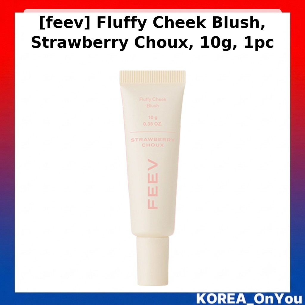 [feev] Blush Fluffy Cheek, Strawberry Choux, 10g, 1pc / Blush Hàn Quốc / Xả bức xạ mềm / Chính hãng 