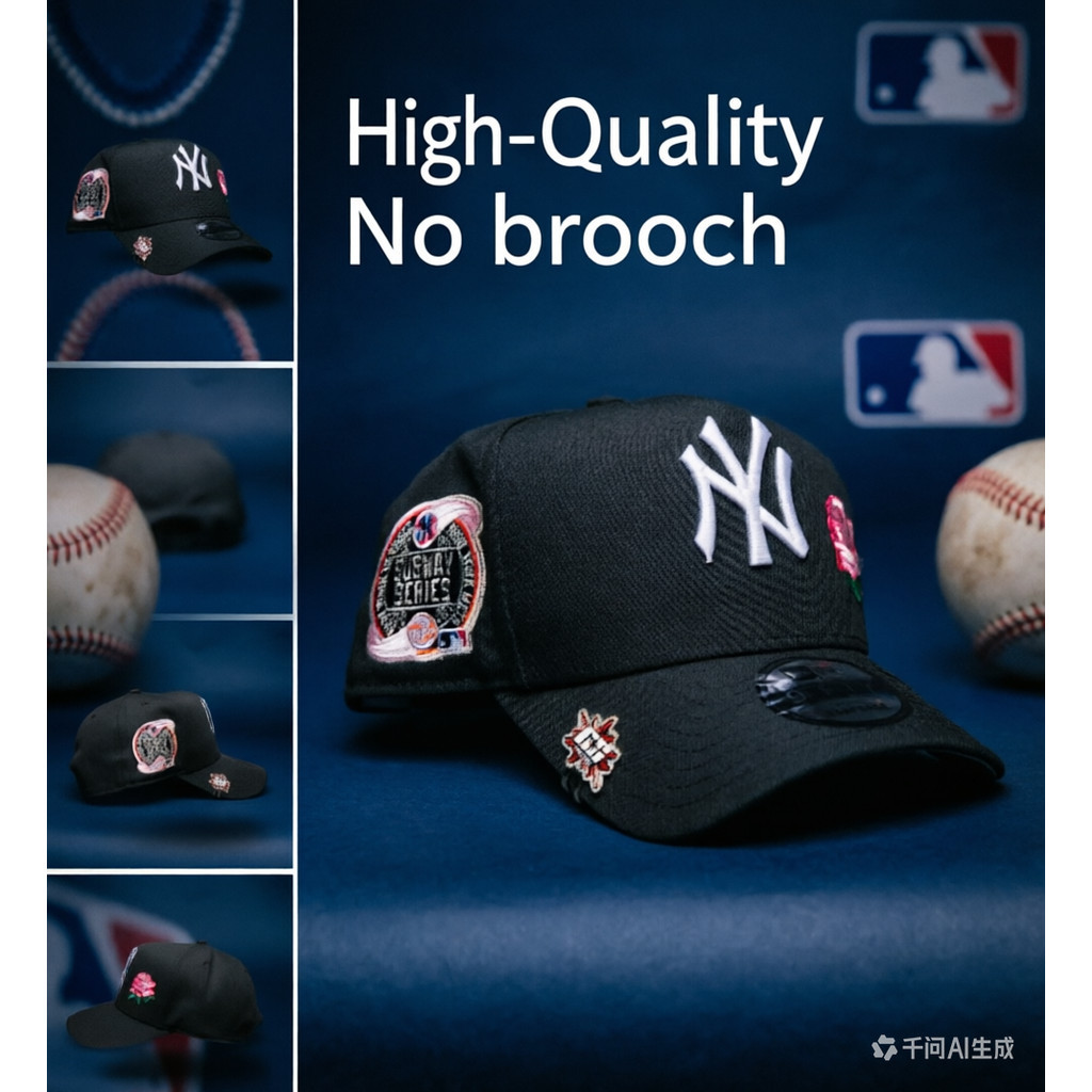 AA-NEW ERA 9FIFTY A-FRAME ĐEN NEW YORK YANKEES SNAPBACK Nắp có thể điều chỉnh HỒNG ROSE + SUBWAY SER