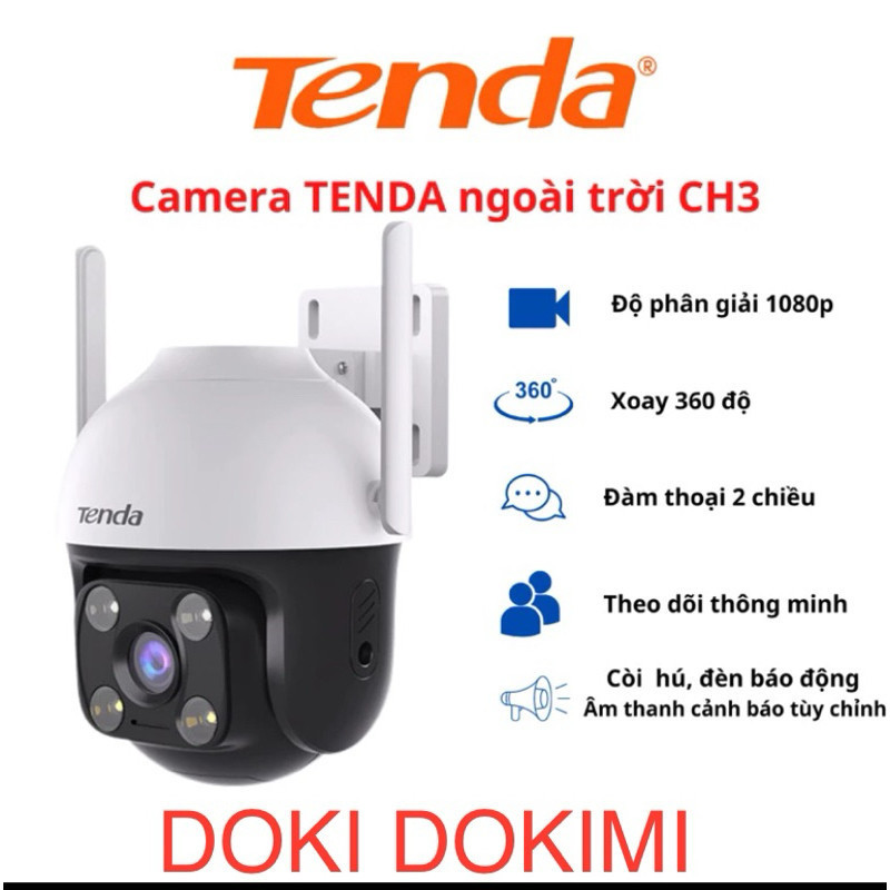 Camera TENDA RH7L chỉnh góc - wifi 6 - Ai nhận diện