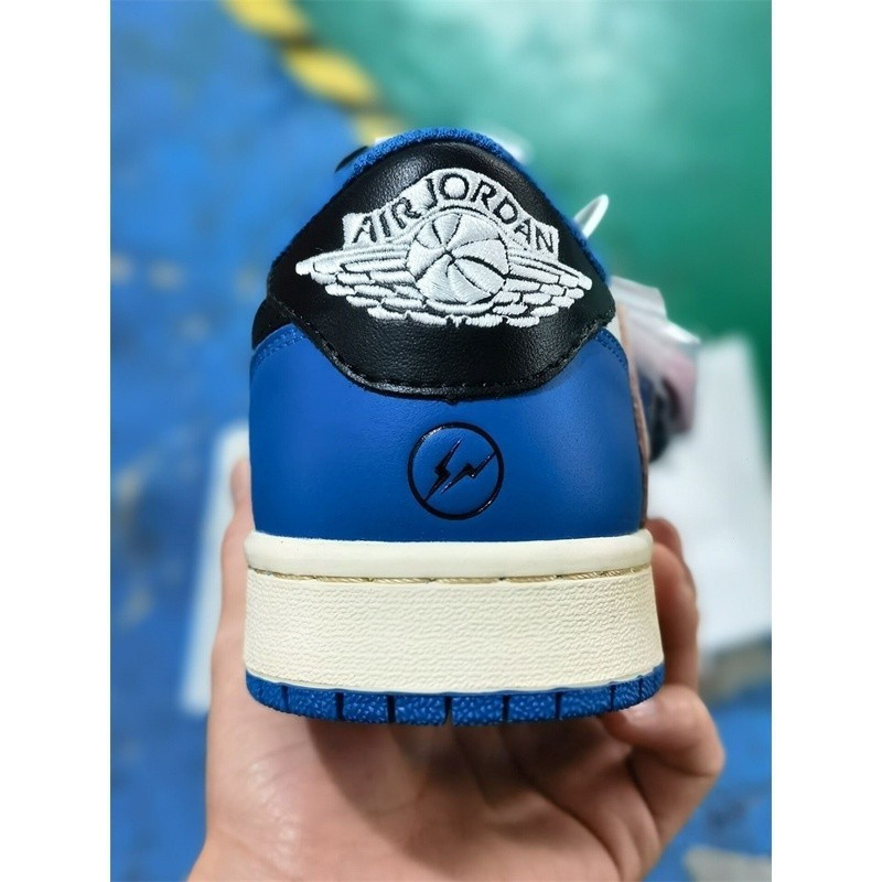 OFF-WHITE Travis Scott x Fragment Design x Jordan Air Jordan 1 AJ1 Low OG SP OFF-Trắng xanh trắng gi