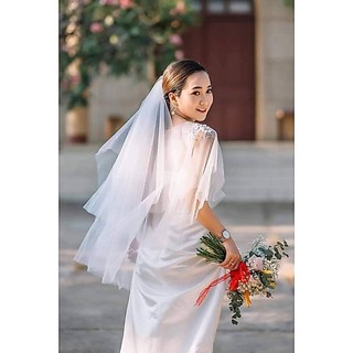 Lúp voan cô dâu, khăn voan đội đầu, phụ kiện cô dâu