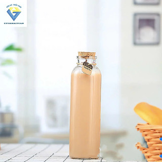 Chai thủy tinh tròn nút bần 350ml , chai tròn nút gỗ 350ml