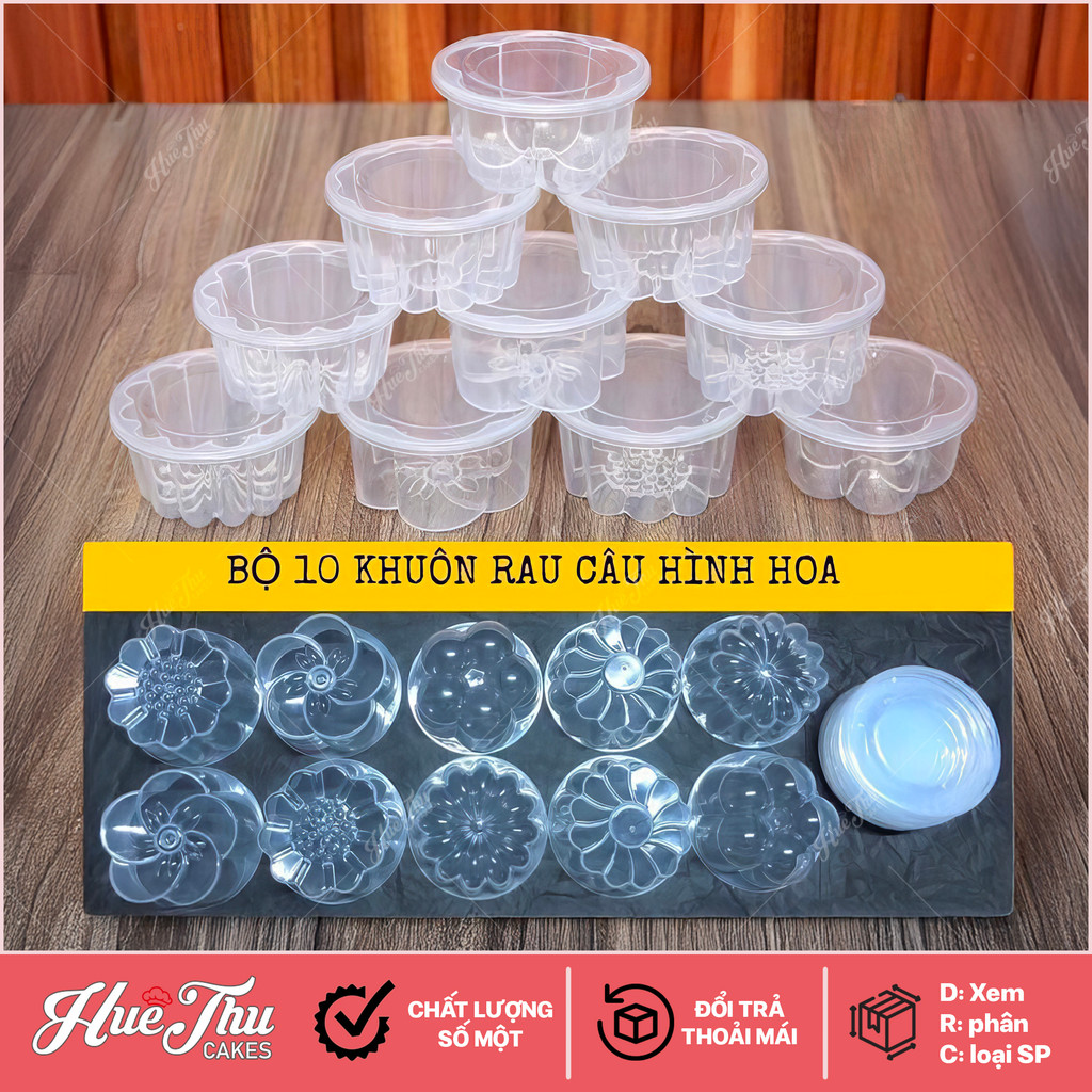 Bộ 20 khuôn bánh nhiều hình 6cm - hũ nhựa hấp bánh flan, da lợn, đựng tàu hủ singapore, panna cotta