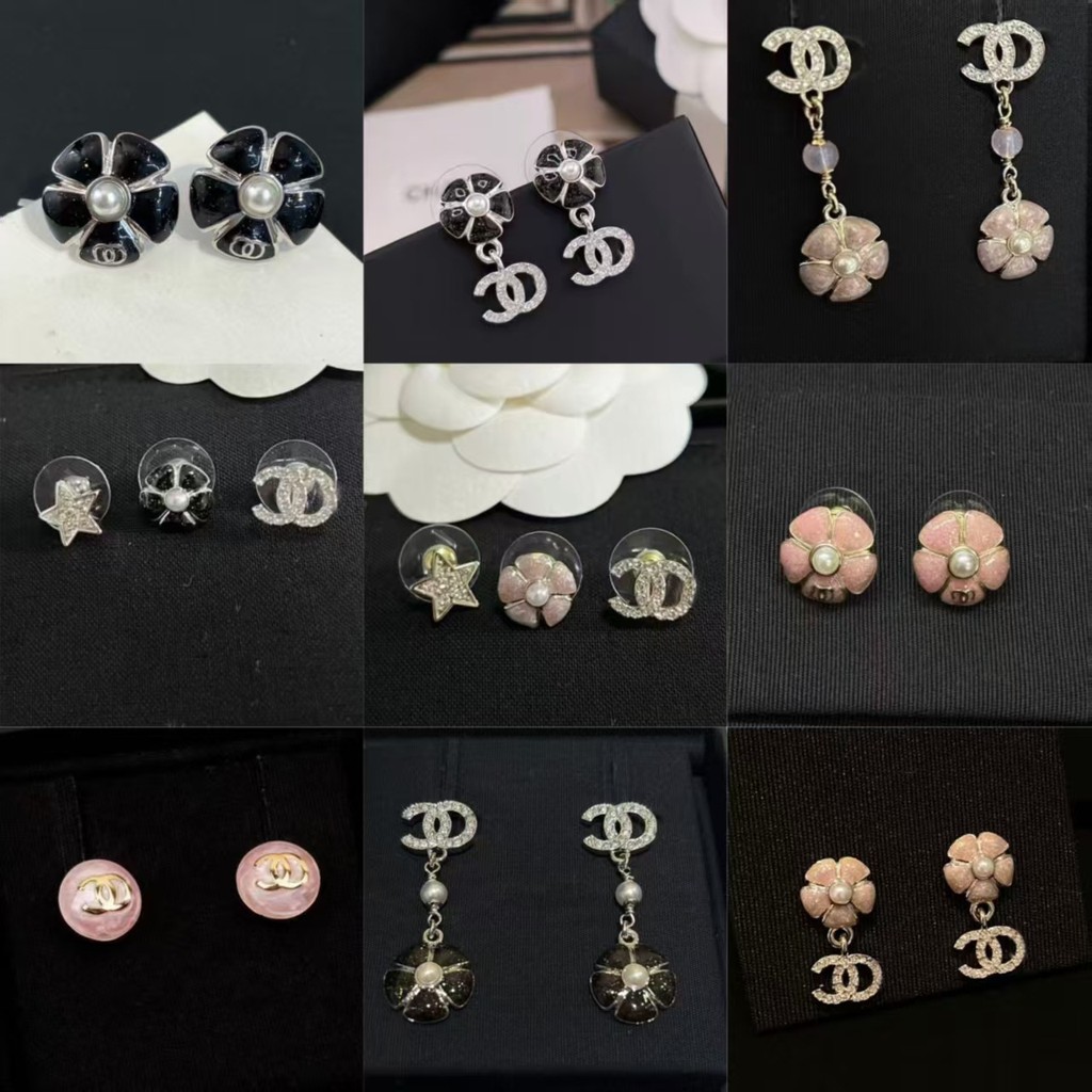 Mới Bông Tai Chanel Bông Tai Hoa Hồng Phù Hợp Với Hợp Thời Trang Đôi c Bông Tai Chanel Bông Tai Chan