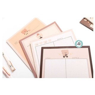 GIẤY NOTE GẤU NÂU SIZE L