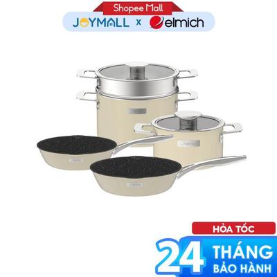 Bộ Nồi Inox Liền Khối Elmich Hera EL-8134/EL-8234/EL-8194, Hàng Chính Hãng, Bắt Từ Nhanh - JoyMall