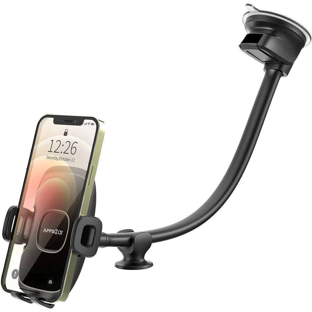 Giá đỡ điện thoại ô tô cổ ngỗng APPS2Car 14 '', Giá đỡ điện thoại hạng nặng cho xe tải, [Tay dài Fle