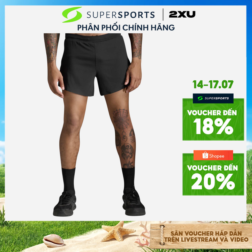 Quần Ngắn Nam 2Xu Light Speed Stash 5 Inch - Đen - MR6951b-BLK/BRF