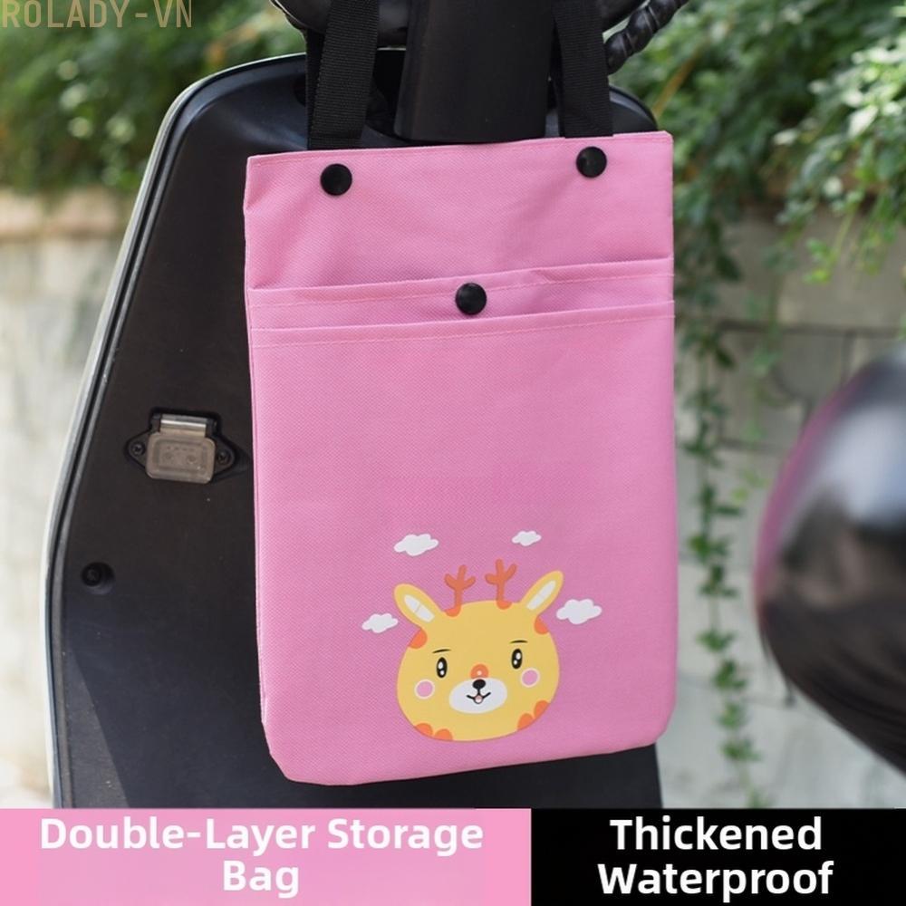 #ROYALLADY#Front Mount Waterproof Nylon Storage Bag for Electric Bikes Animal Pattern Style