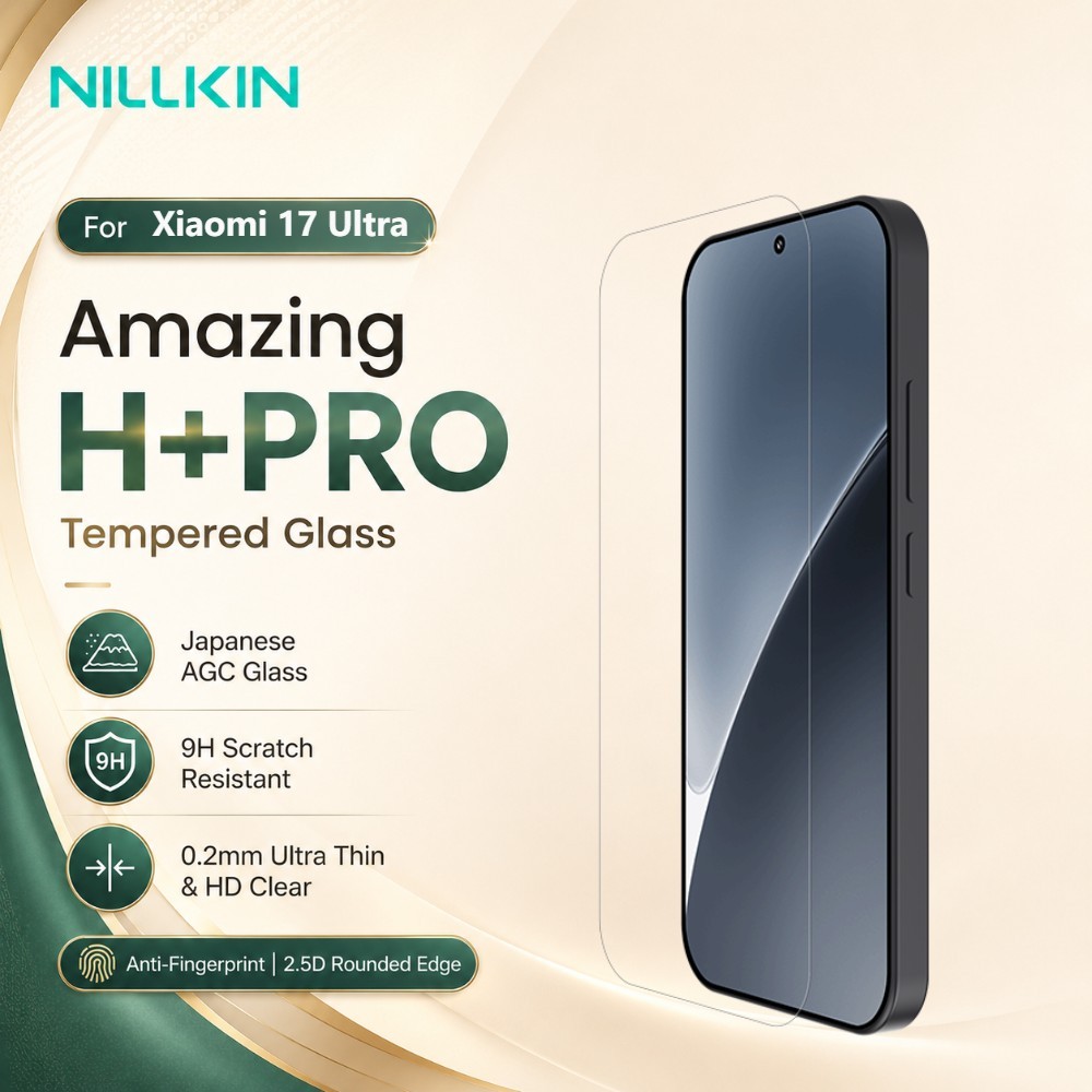 Nillkin Kính Cường Lực Cho Xiaomi 17 Pro Max Ultra Bảo Vệ Phim 9H Chống Glare Chống Vân Tay HD Trong