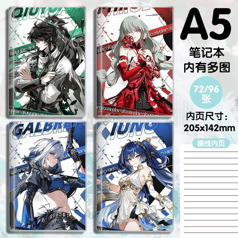 New Product#Wuthering Waves Qiu Yuan A5Notebook Flolo Augusta Chisaki Yuno Gabriella Student Diary N