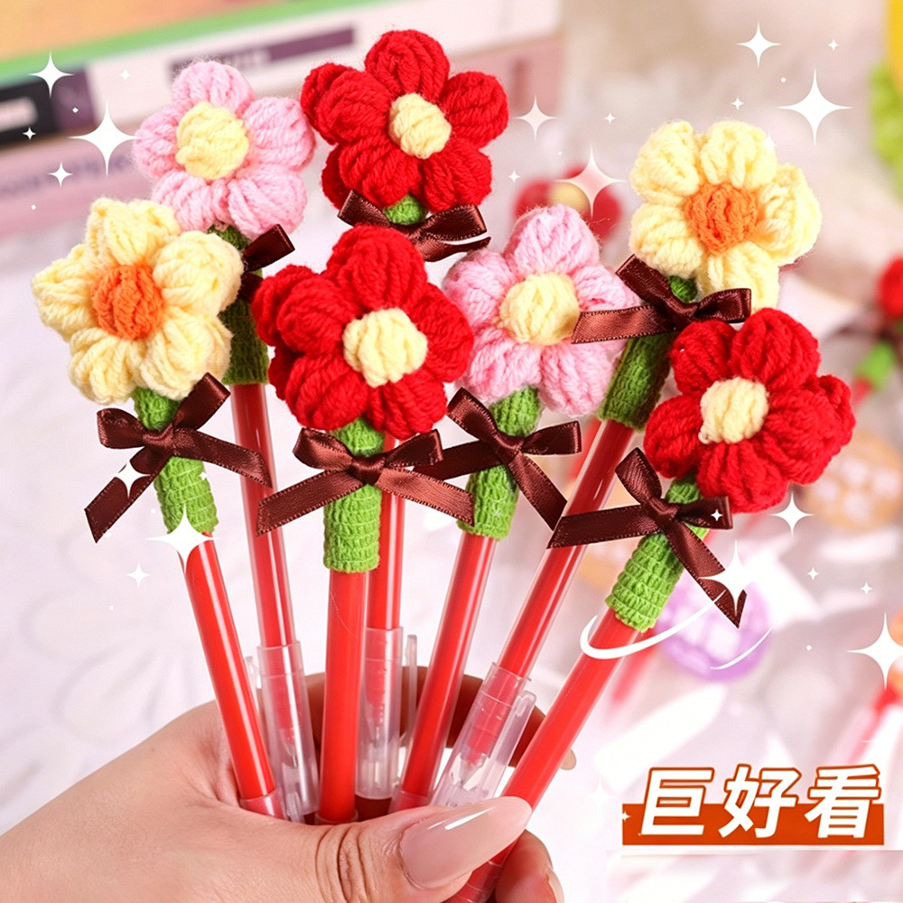 Preferred#2025New Teacher's Day Handmade Sunflower Eternal Flower Bouquet Pen Kindergarten and Eleme