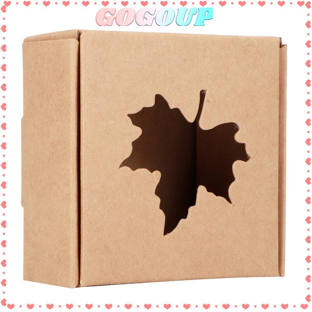 GOGOASDGRF 50 Hộp Đóng Gói Giấy Kraft, Hộp Giấy Kraft Thân Thiện Với Môi Trường Màu Nâu, Bảng Giấy K