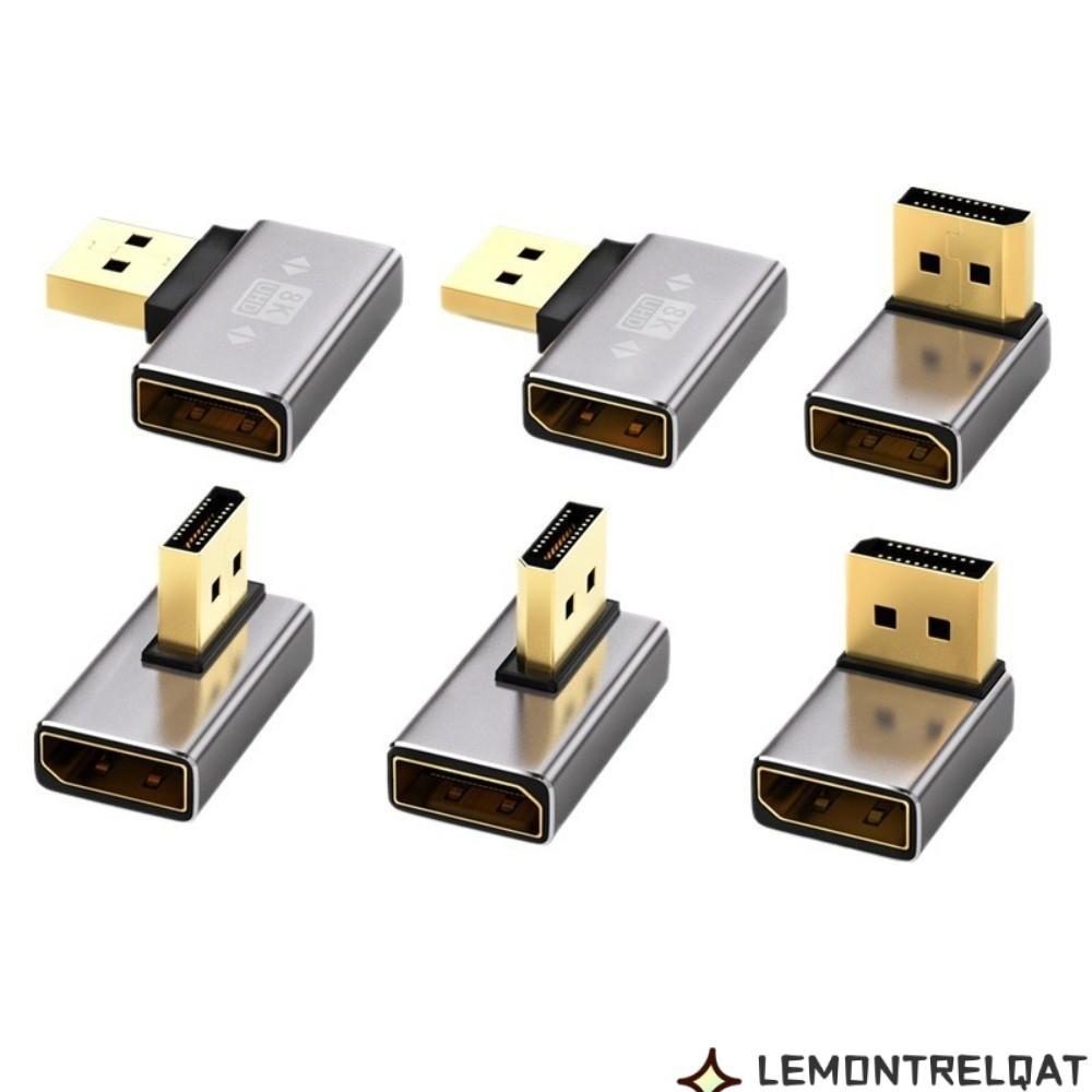 Bộ chuyển đổi cổng hiển thị LEMONTRELQAT, Bộ chuyển đổi DP góc 90 độ DP Nam sang Nữ, Bộ mở rộng cáp 