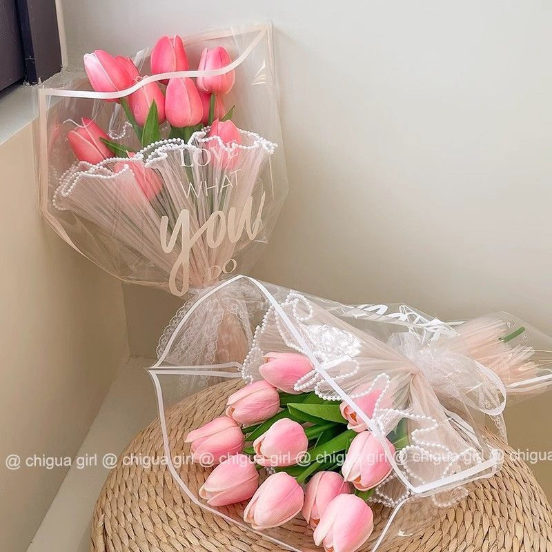 Decorative Bouquet of Artificial Flowers for Living Room12y Flower picnic ins New product Pink tulip