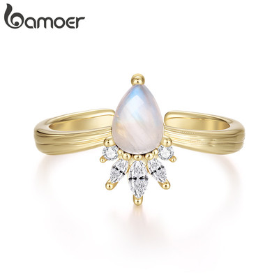 Bamoer Mở Nhẫn Có Thể Điều Chỉnh Kích Thước Trang Sức Thời Trang Chữ Thập Cho Nữ Quà Tặng
