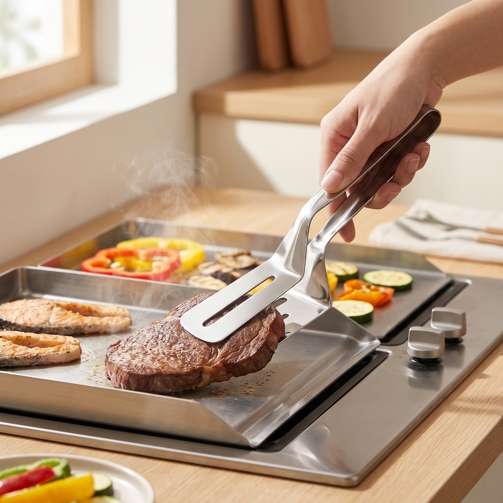 Pinza và Turner Acero Bít tết không thể oxy hóa Pinza Pinzas Para Cocinar Volteador De Alimentos Kim