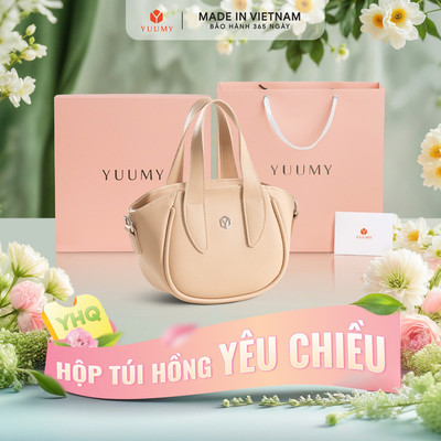 Bộ hộp quà YUUMY (Túi đeo chéo nữ YUUMY YN290 + Hộp quà YHQ2 + Túi giấy YTG2 + Túi rút BVR3838 + Thiệp cảm ơn YBT1)