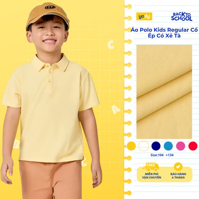 [BST POLO ALL IN 1] Áo Polo Kids Regular Cổ Ép Có Xẻ Tà thun trẻ em mềm mại thoáng mát KCPO26A001