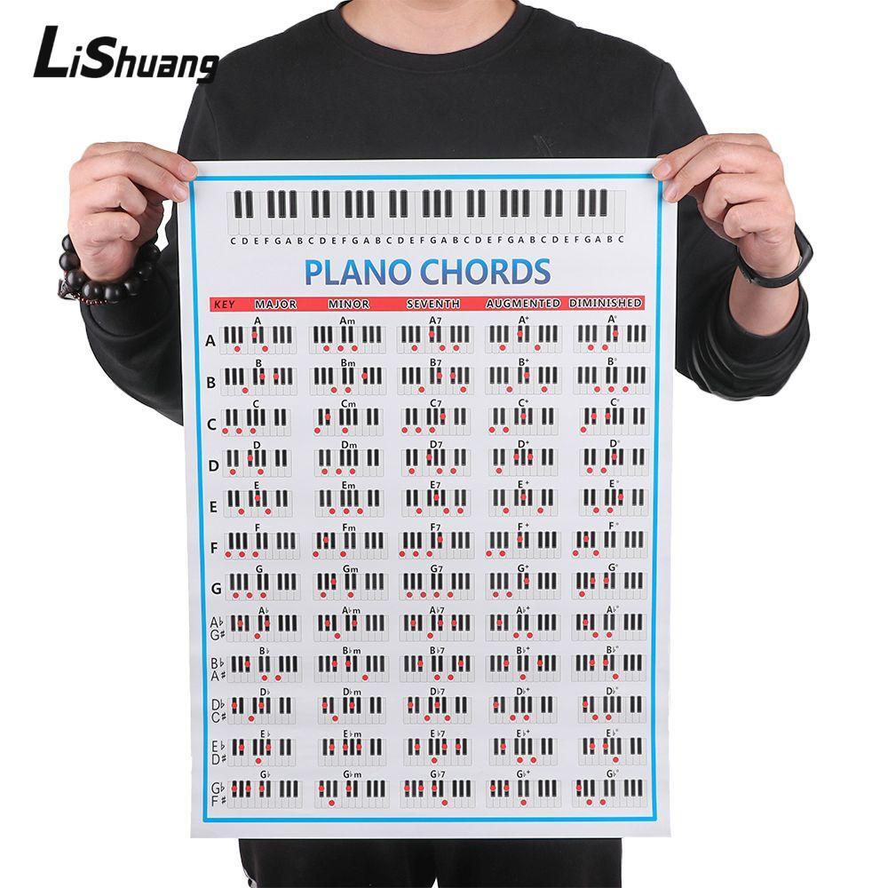 LISHUANG Tablature Piano Chords Lớn Trẻ Em Quà Tặng Poster Dành Cho Học Sinh 88 Chìa Khóa Người Mới 