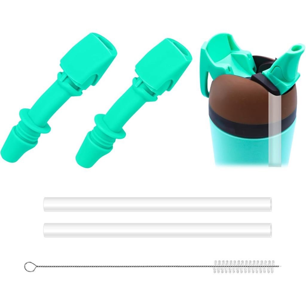 Thay Thế Van Cắn & Ống Hút Cho Owala Trẻ Em Flip 14oz, Ống Hút Silicon Ống Hút Phụ Kiện Vòi Van Cắn 