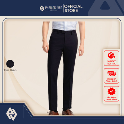 Quần âu nam Phan Nguyễn, chất liệu nano cao cấp, mềm nhẹ, kháng nhăn vượt trội form slim fit QVL.980