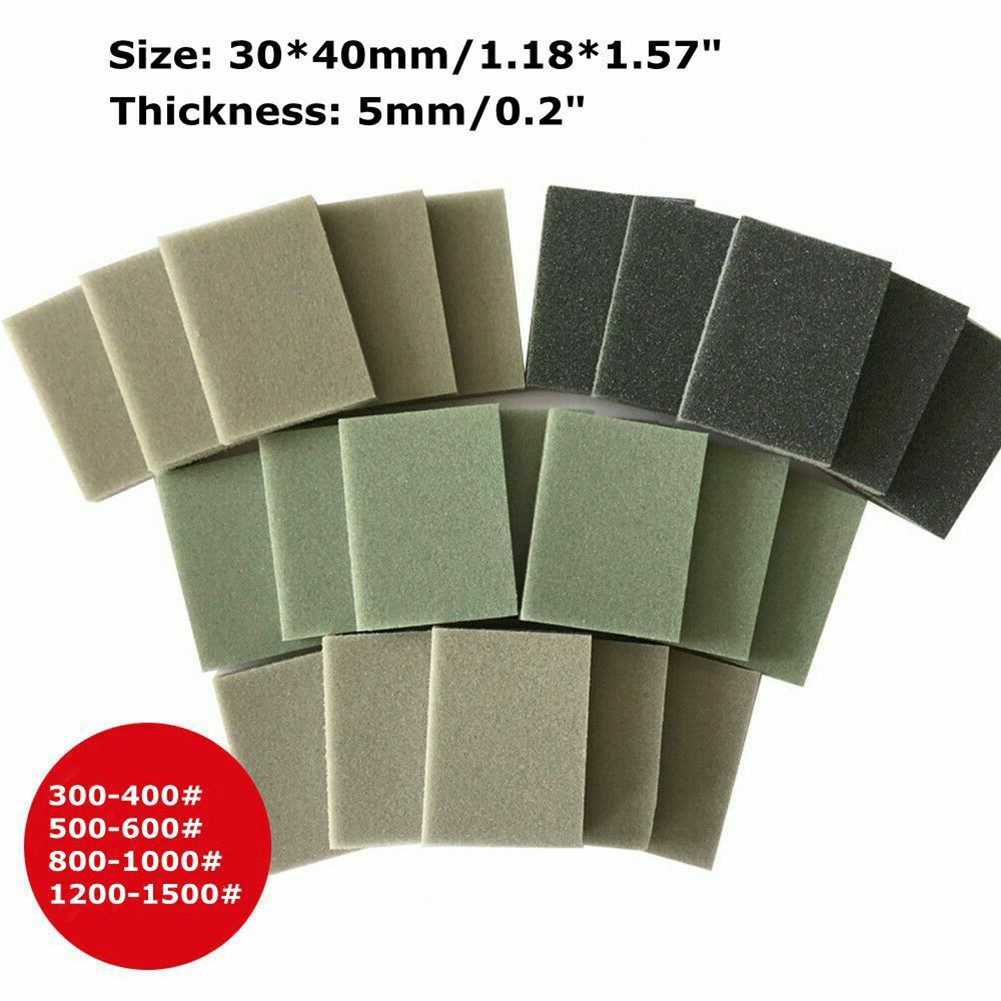 Sponge Abrasive Pads Medium Pack Of 10 Sand Paper DIY Can Use Wet Sponge Pads#DELA