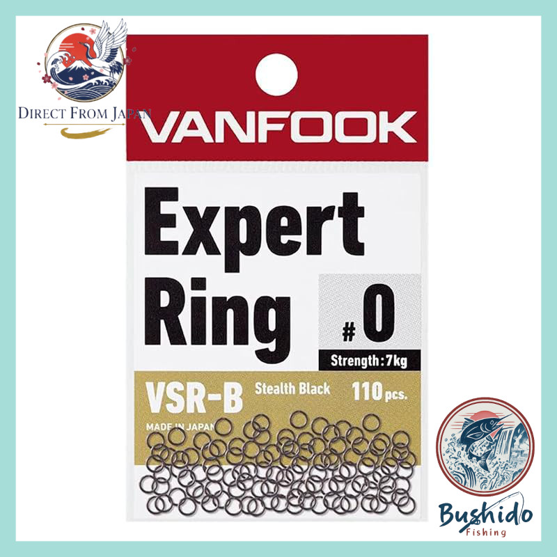 VANFOOK Expert Ring VSR-B (Split Ring) 110 Pieces #0 Stealth Black
