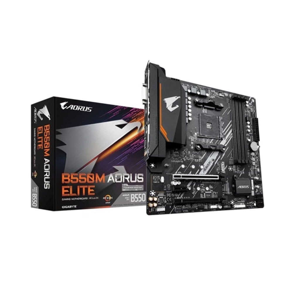 Mainboard Gigabyte B550M Aorus Elite ( 4xDDR4 4733(OC) / M2 NVMe PCIE 4.0 & 3.0 / RGB FUSION 2.0) - 