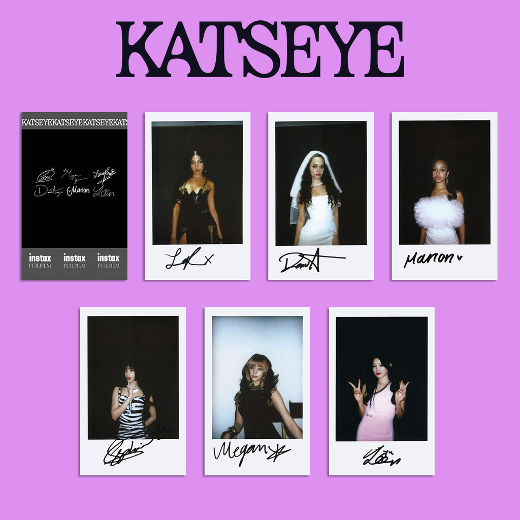 KATSEYE Cat Học sinh Polaroid Photocard Hàng hóa Thẻ thưởng Chữ ký Photocard