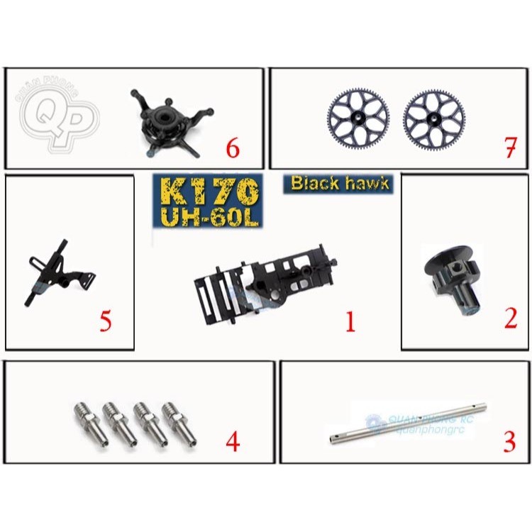 Linh kiện máy bay trực thăng WLtoys XK K170 (2)