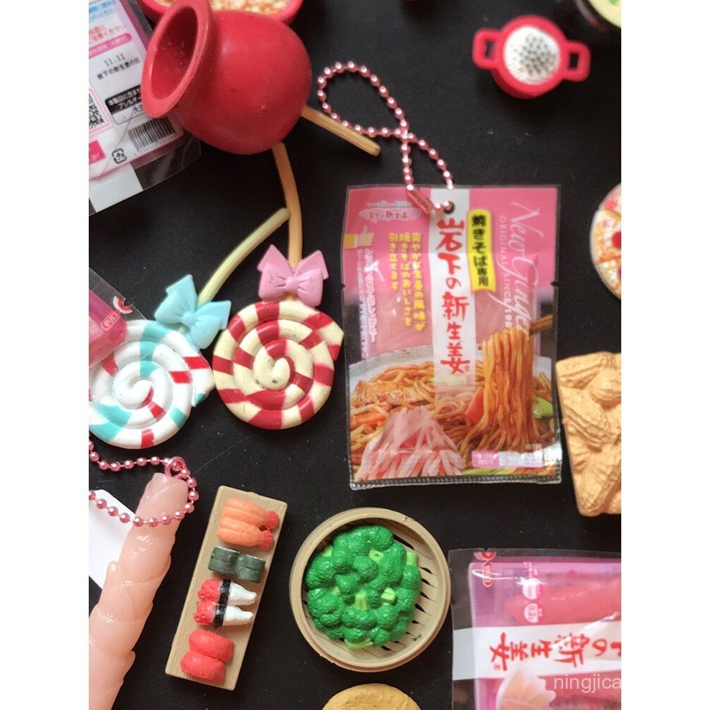 Số lượng lớn Đồ chơi thực phẩm Viên nang Đồ chơi Lollipop Thu nhỏ Đồ chơi hợp thời trang Mặt dây chu
