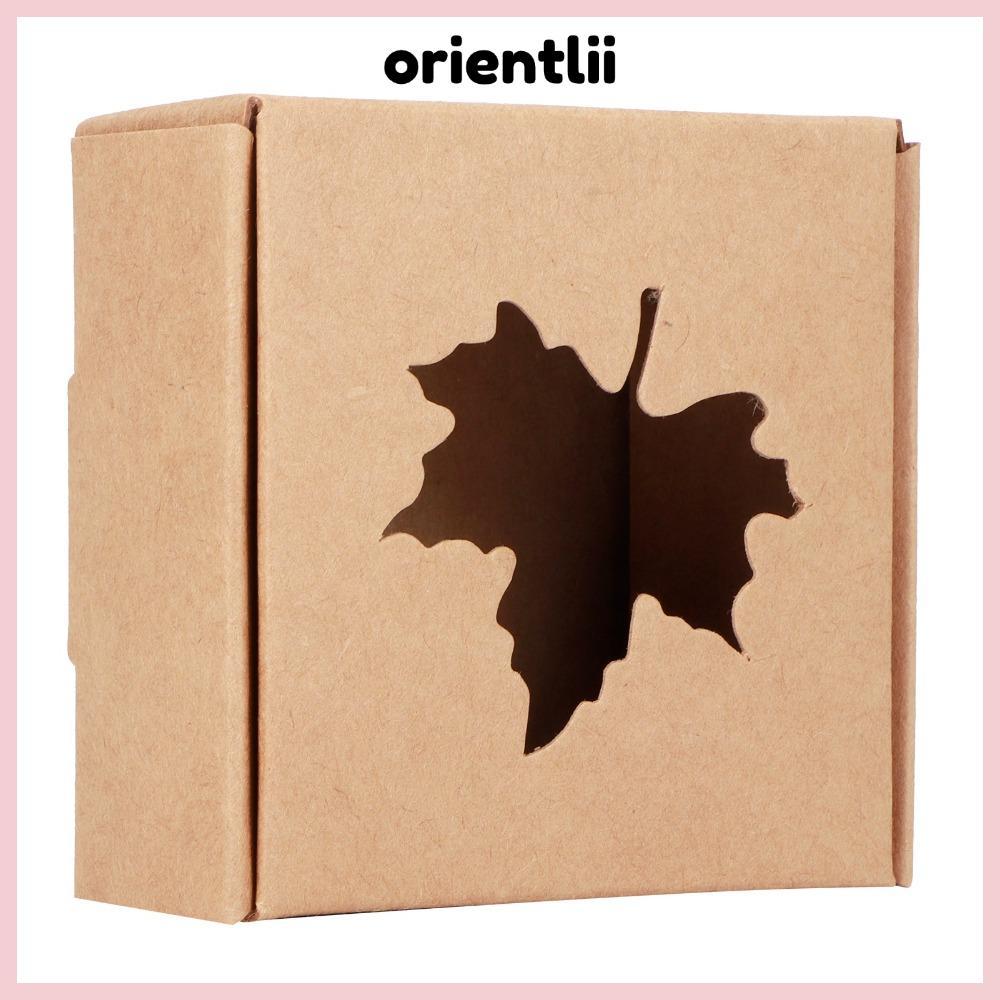 ORIENTLEE 50 Hộp đóng gói giấy Kraft, Hộp giấy kraft thân thiện với môi trường màu nâu, Thiết kế cắt