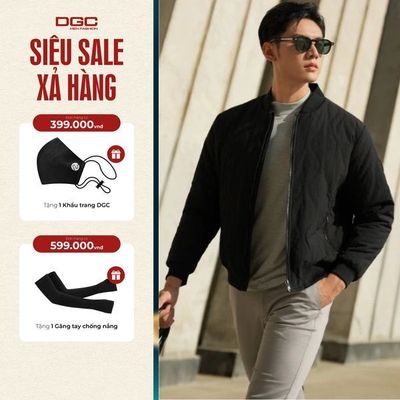 Áo khoác 3 lớp DGC chần bông vải gió với tính năng chống thấm nước - WAJKBD144M