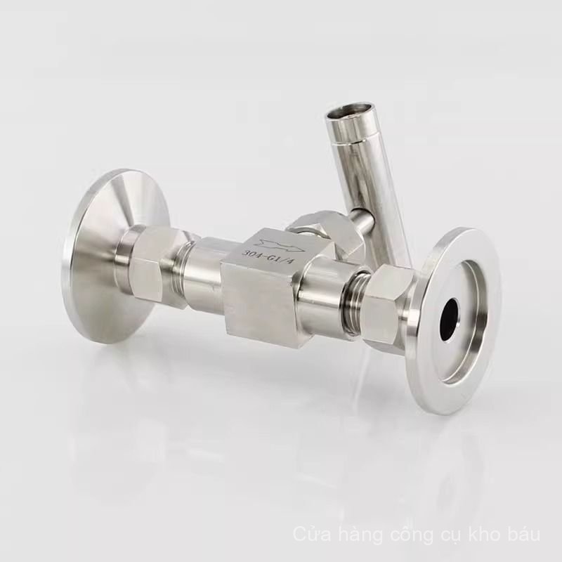 Thép Không Gỉ KF Van ngắt chân không KF Van tiết lưu kiểu kẹp lắp đặt nhanh KF Van kim KF16 KF25 40