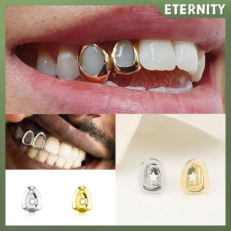 ETERNITY Hip Hop Ngôi Sao Rỗng Răng Grillz Răng Trang Trí Mũ Fangs Lưới Tản Nhiệt Dành Cho Nữ Trang 