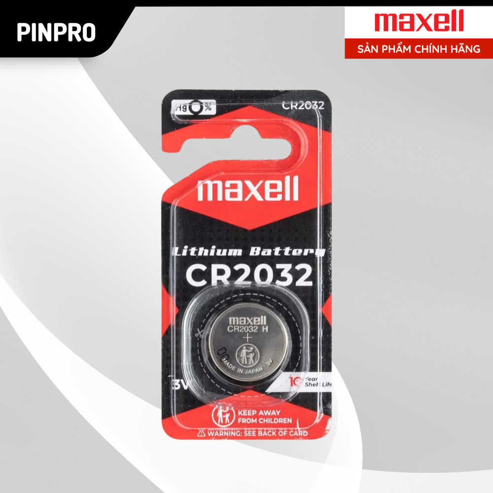 Vỉ 1 viên Pin Maxell CR2032H cao cấp 3V pin chìa khóa xe máy, ô tô CR2032 H